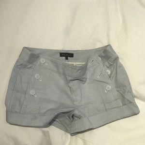 Talula by Aritzia white and blue striped shorts